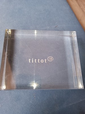 MAKE OFFER Tittot Lucite Advertisement Plaque Placard