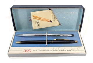 Vintage Cross Lustrous Chrome Mechanical Pencil In Box w/ Extra Unmarked Pen