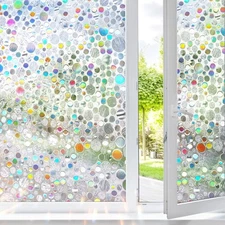 Stained Glass Window Film Rainbow Window Privacy Film,Iridescent Transparent ...