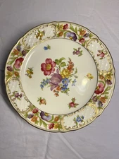 Schumann Bavaria “Empress Dresden Flowers” Pedestal Compote – E&R Golden Crown