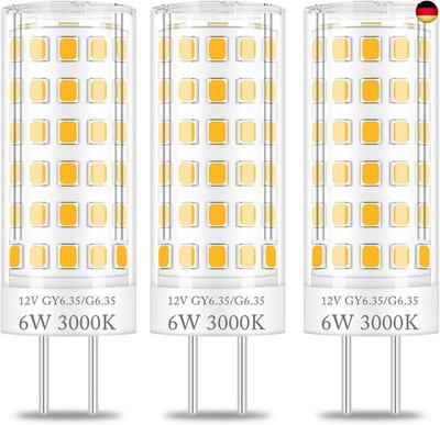 ZHENMING GY6.35 Led 12V Ersatz GY6.35 Halogen 50W 60W Warmweiß Bi pin Sockel 6W 
