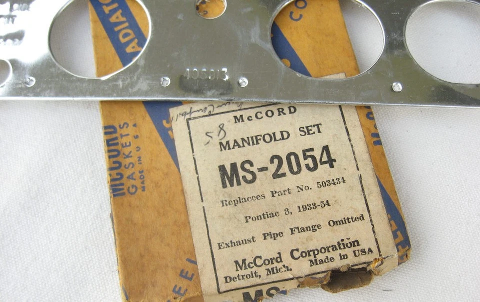 8-цилиндровые прокладки 33-54 Pontiac Star Chief Catalina NOS GM 50 51 52 53 248 268 - Изображение 3 из 4