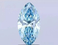 3.49 Ct Certified VVS1 D Grade Marquise Cut 8x16 MM Natural Blue Diamond
