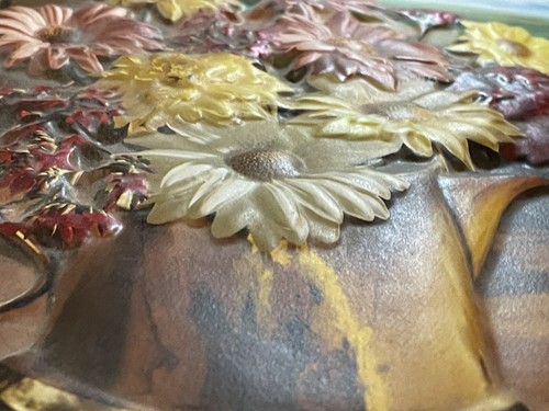 3D Floral Art Print Embossed 5032 Made in Italy by Albatros Vintage Vibrant - Picture 3 of 8
