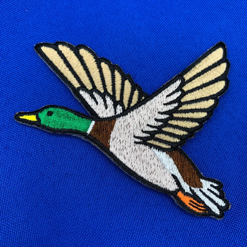 MALLARD DUCK iron-on PATCH embroidered BIRD ANIMAL HUNTING SOUVENIR APPLIQUE new - Image 2 of 4