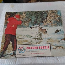 1961 Tuco 300 Piece Puzzle Complete Heading for Cover Deer Hunting