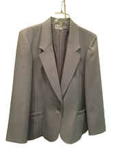 Solos By Koret Jacket, Silver, Size 16, Pockets, Machine Washable Tag $64.95 Nwt