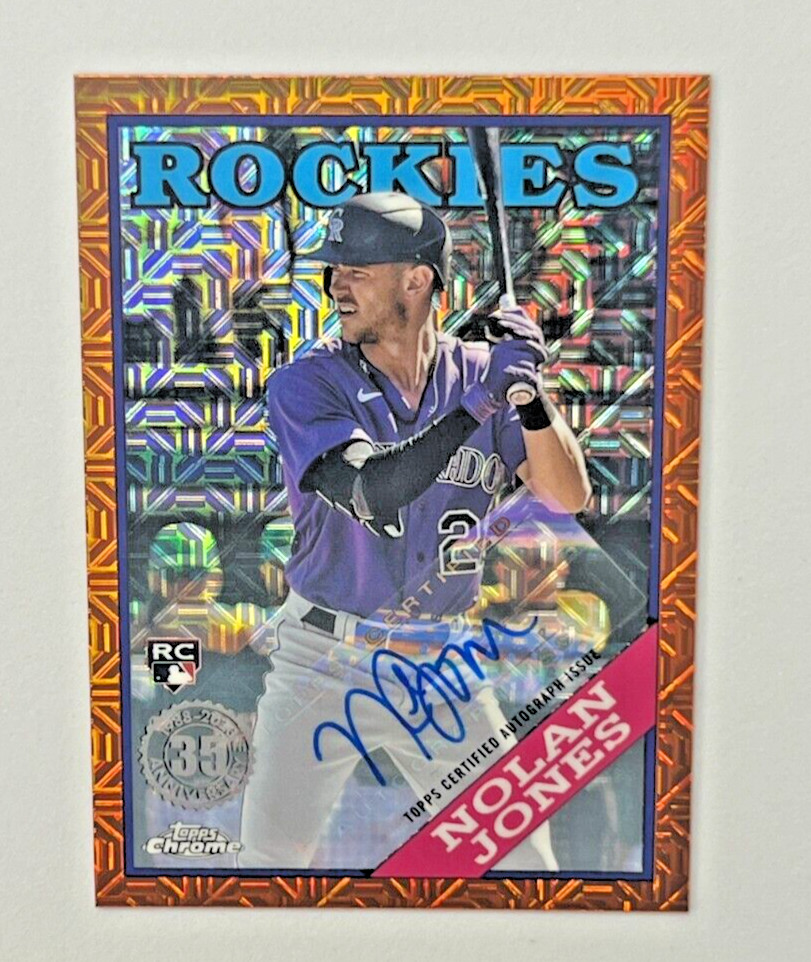 2023 Topps Update NOLAN JONES RC Silver Pack Orange Mojo Refractor AUTO 24/25