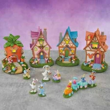 Disney Spring Musical Light-up Easter Spring Village 13-piece Holiday Set