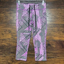 Xersion Women’s Yoga Workout Pants - Neon Geometric - Size Small Stretch