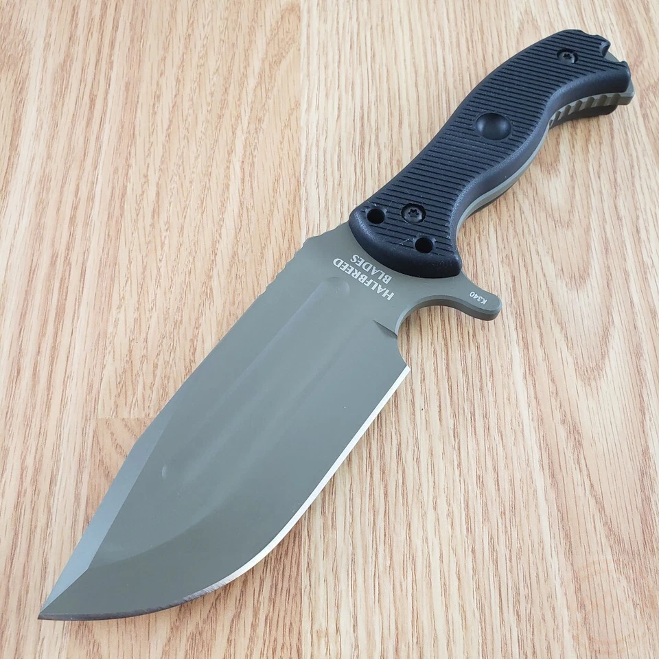 Cuchillo fijo grande cuchillas mestizas 5,75" K340 ISODUR herramienta hoja de acero mango G10 Foto 3 de 4