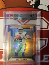 2016 Panini Prizm Dak Prescott rookie ORANGE /299 BGS 9.5 True Gem+ Cowboys RC