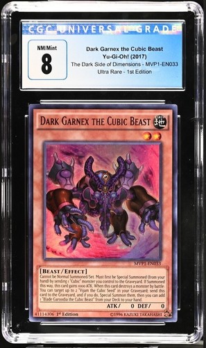 Yu-Gi-Oh! Dark Garnex the Cubic Beast 2017 MVP1-EN033 Ultra Rare 1st Ed CGC 8 - Picture 2 of 3