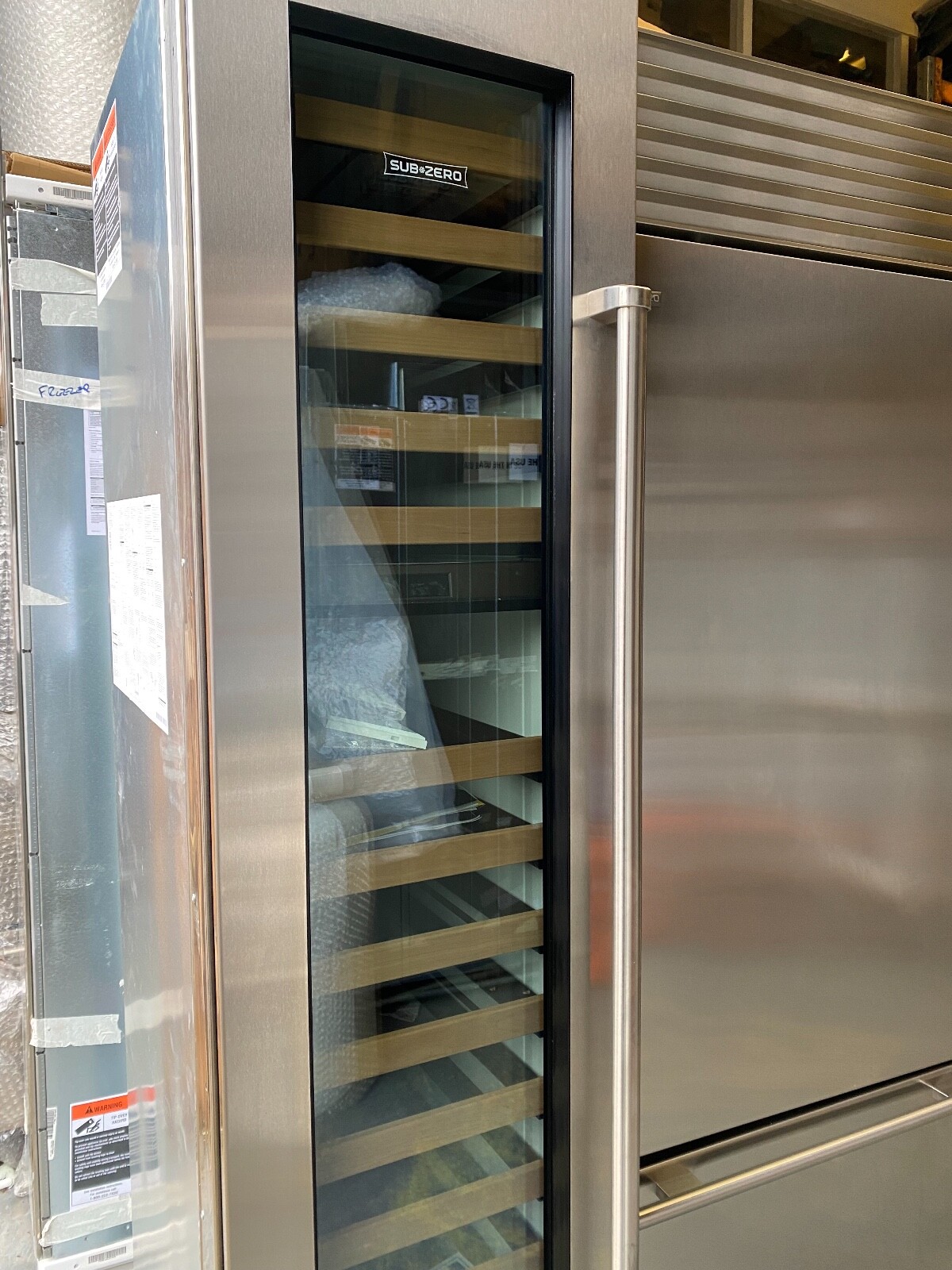 Ex Display Sub Zero Fridge Freezer Wine Cooler Appliance Set Wolf