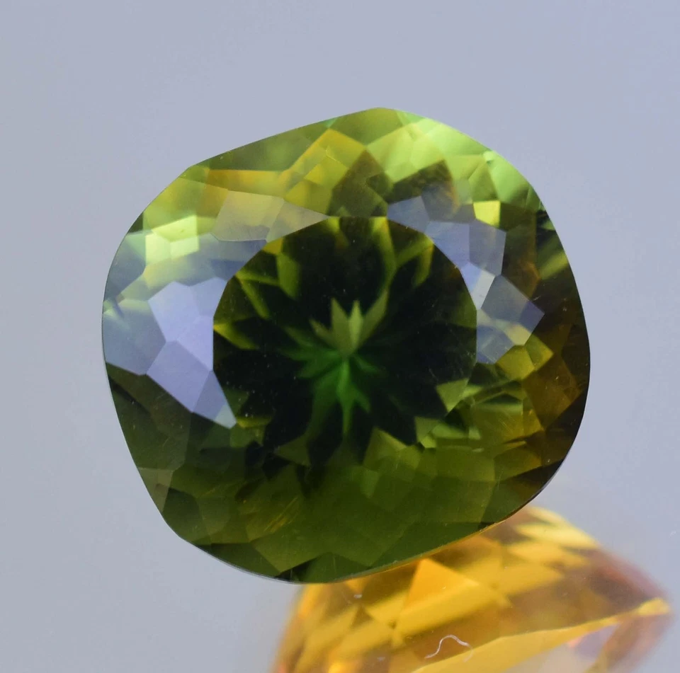 Natural Bi-Color Tourmaline 11.60 Ct Cushion Certified Flawless Loose Gemstone - Image 2 of 4