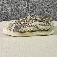 Karma Of Charme Zapatos Mujer 40/9.5 Cuero Hecho a Mano Pintado Tenis