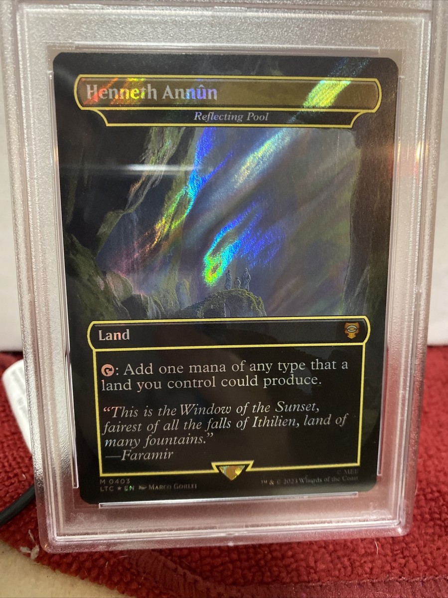 MTG Henneth Annun - 403 - (Reflecting Pool) - SURGE FOIL PSA 9