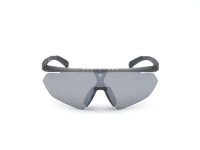 Adidas SP0015 20C Gray Mirrored Plastic Half-Rim Sport Sunglasses Frame 144-140