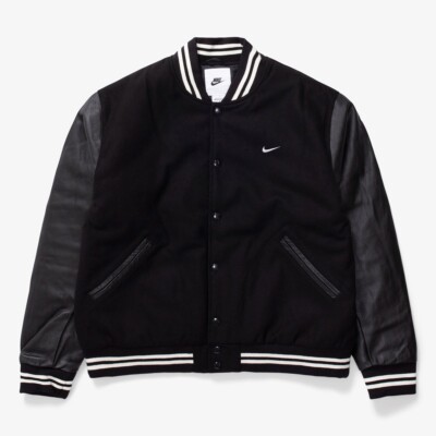 $500 Men's Size M NIKE AUTHENTICS MEN'S VARSITY JACKET FD7845-010