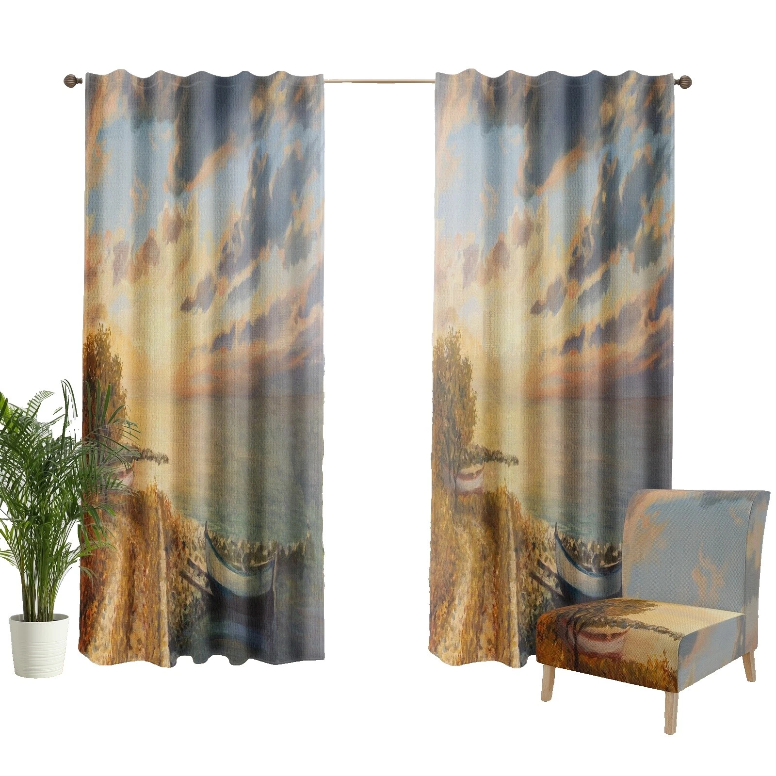 Nautical Window Curtains & Drapes