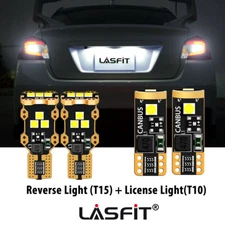 LASFIT LED Reverse/Backup License Plate Light for Toyota Honda Nissan Subaru T10