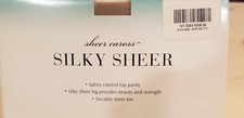 Sheer Caress Silky Sheer Pantyhose Ling Sand JC Penney Control Top Sheer Toe