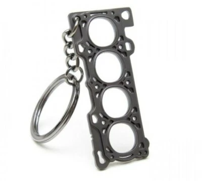 Head Gasket Keyring Key Chain metal Grey JDM Racing Turbo Engine Gift