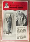Vintage Diamond Rattler Jim Strader Fishing Lure 3" Inch Gray & White **NOS**
