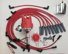 Buick Nailhead 401 425 Red Small Hei Distributor 8.5mm Plug Wires 60k Coil