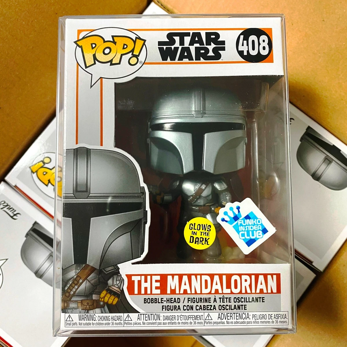 Funko Pop Star Wars : The Mandalorian #408 Glows Insider Club