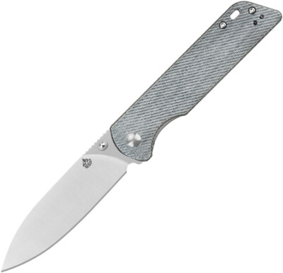 QSP Knife Parrot V2 Linerlock Denim Micarta Folding D2 Steel Pocket Knife NEW