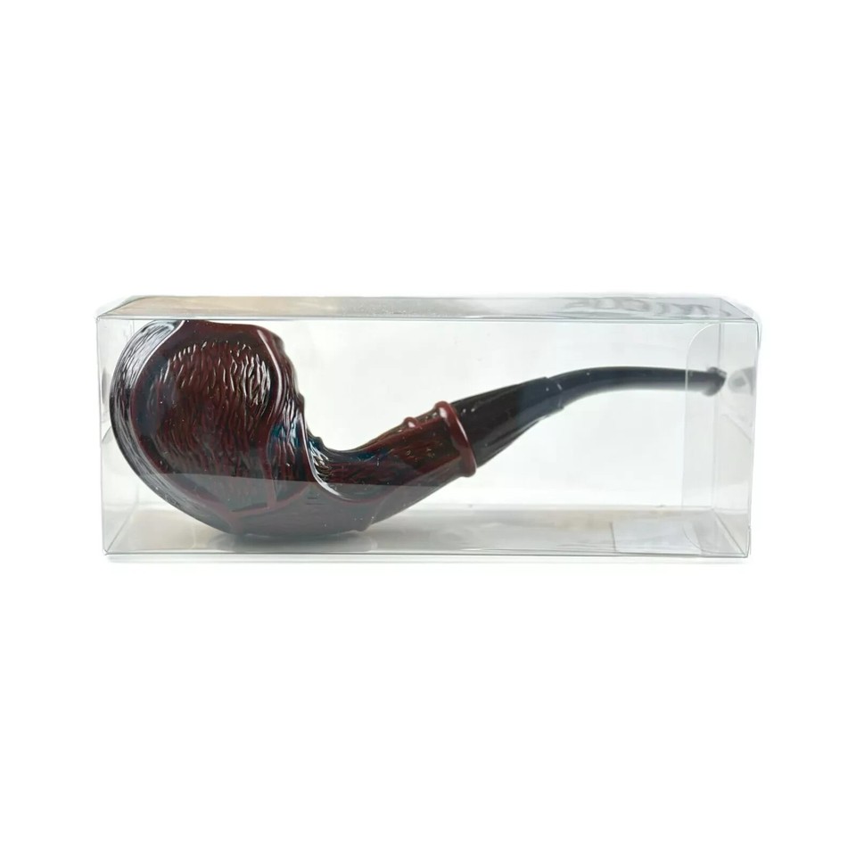 Vintage Style Wooden Effect Bent Tobacco Pipe - ABS Material Smoking Pipe