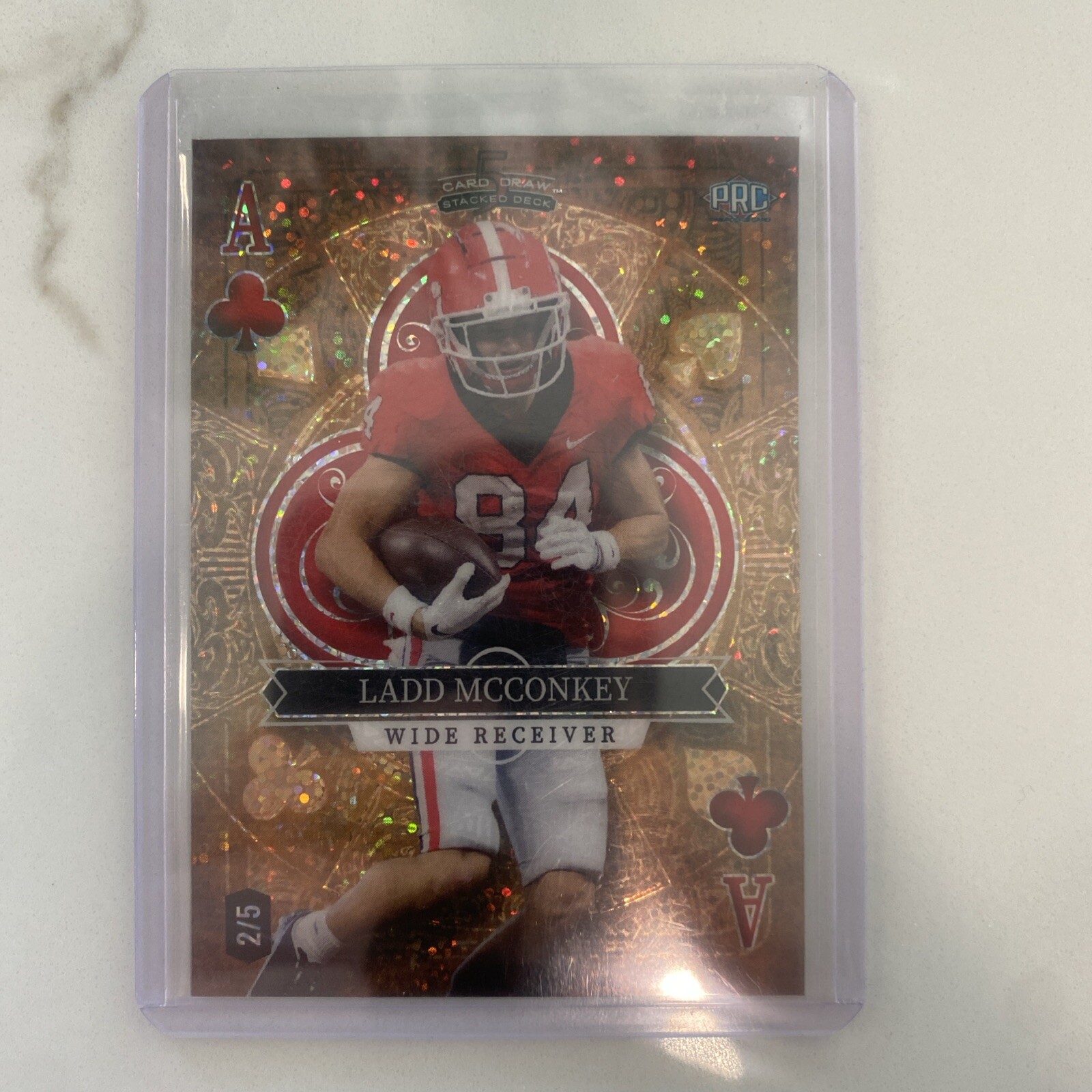 2023 Wild Card 5 card draw gold sparkle  Ladd McConkey Rookie 5 Card Draw 2/5