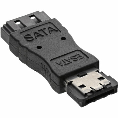 InLine  eSATA zu SATA Adapter eSATA Stecker zu SATA Buchse schwarz