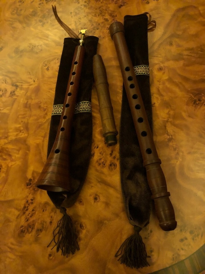 New.Handmade.Blue and Zurna, one cane for Zurna. As a gift: cases for them