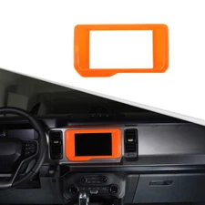 Front Center Control GPS Navigation Panel Cover Inner Trim For Bronco 21+ Orange