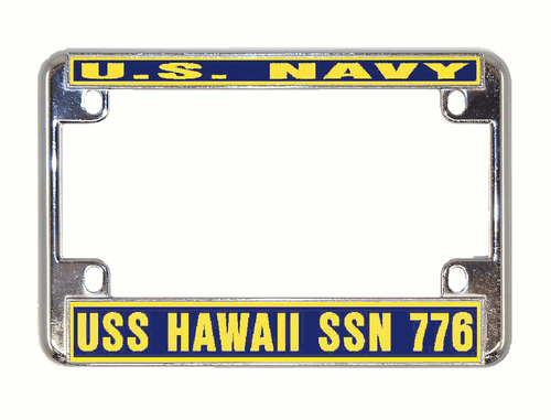 USS HAWAII SSN 776 Motorcycle License Plate Frame U S Navy Military SSF - Picture 3 of 4