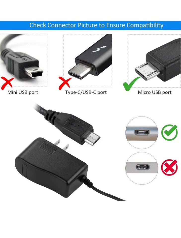 LOT OF 100 / MICRO USB HOME TRAVEL POWER ADAPTER WALL CHARGER for TABLETS PHONES - Image 4 of 4