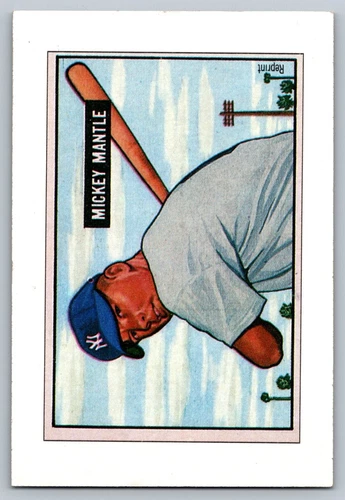 1989 Bowman Reprint - 1951 Bowman Mickey Mantle  - New York Yankees