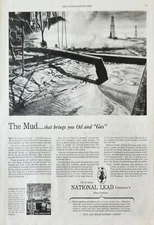 1945 National Lead Company Vintage Ad The mud that brings you Oil and Gas