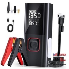 Jump Starter with Air Compressor, 5000A Battery Jumper Starter Glossy Black