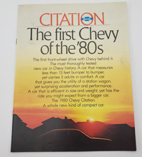 Vintage Advertisement 1980s Chevrolet Citation Sales Ad With Specifications