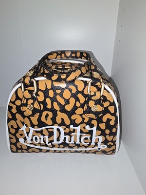 Von Dutch Orange Cheetah Bowling Bag
