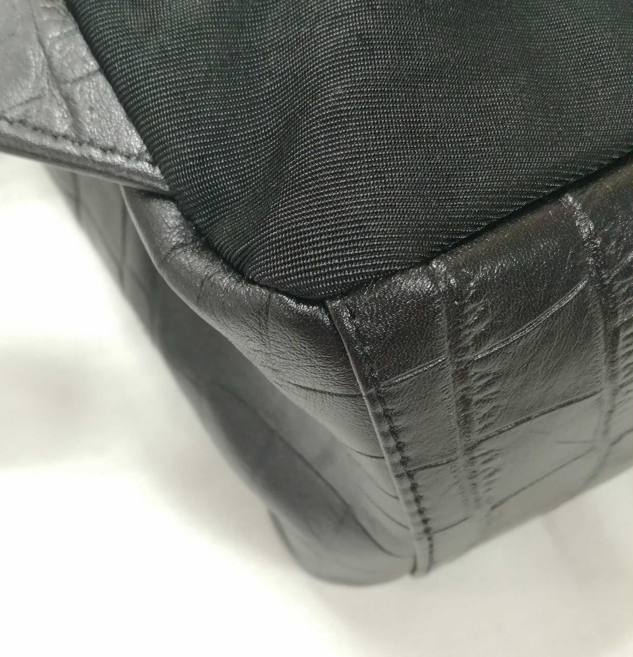 Crocodile Pattern Backpack Olitata Model Black Ol… - image 12