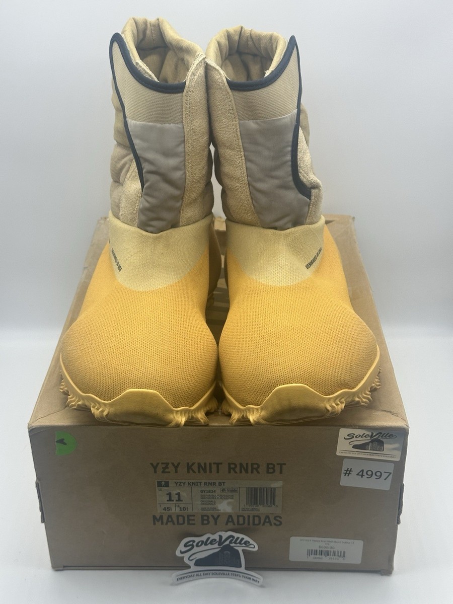 Men's Adidas Size 11 - Yeezy Knit Runner Boot Sulfur No Box