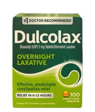 Dulcolax Overnight Laxative 100 Coated Tablets EXP 3/2027
