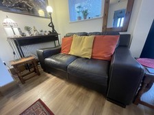 Genuine Leather 2 Seat Sofa Vintage Style