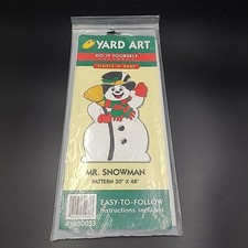 Do-It Yourself yard art pattern Mr. Snowman 30"x48" NOS YA30033 Christmas