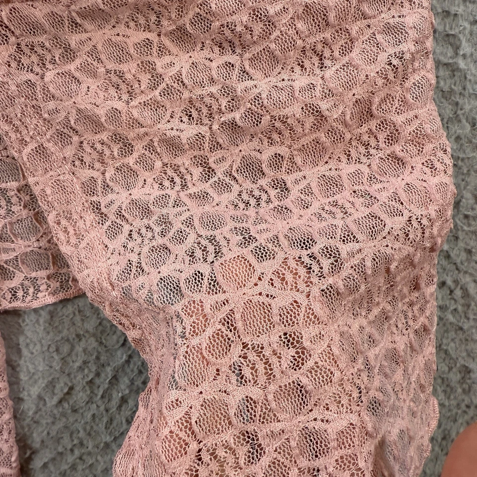 Camiseta sin mangas FULL TILT rosa para mujer XL playa verano coqueta costera Y2K babydoll lazo Foto 4 de 4