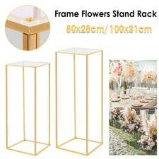 80cm/100cm Wedding Metal Flower Stand Pedestal Plinth Display Cake Holder UK